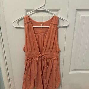 Free People Orange Tank Top